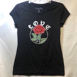 Wound Up Love Rose T-Shirt, Size M 7-9, Nwot